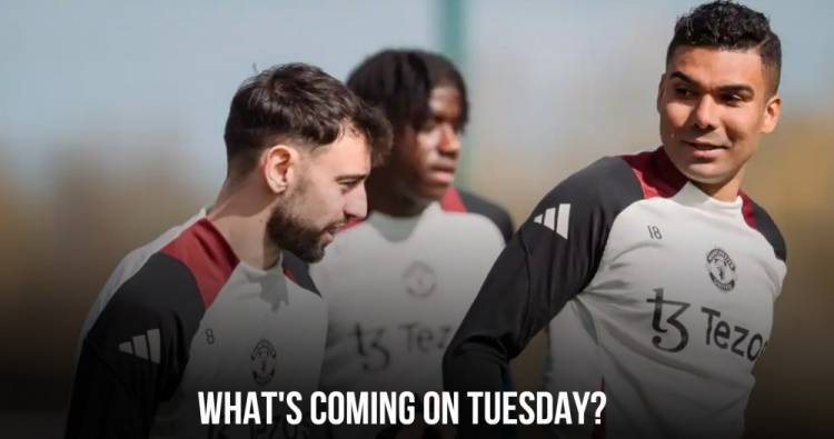 曼联当地时间周二上午在卡灵顿进行训练，随后将出发前往毕尔巴鄂